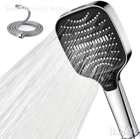 Нова Голяма душ слушалка за ниско налягане с маркуч 1.5 метра за баня