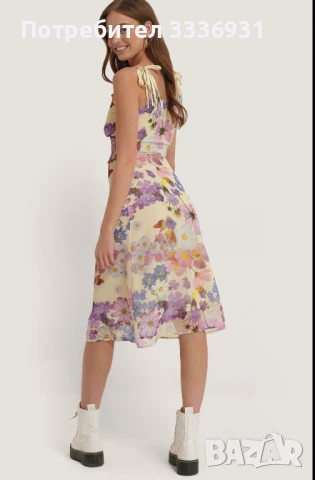 Дълга рокля на цветя Na-KD, снимка 2 - Рокли - 51121826