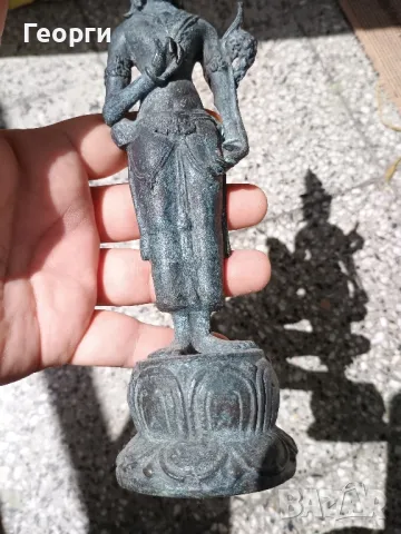 Стара бронзова статуетка-12, снимка 4 - Антикварни и старинни предмети - 50127107