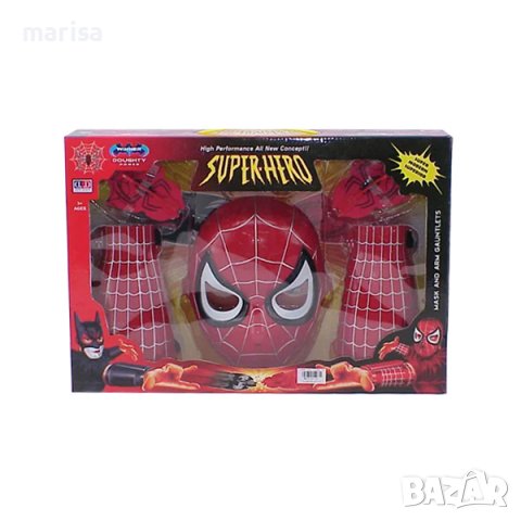 Маска Spider-man с протектор и изстрелвачка паяк, в кутия Код: 12436/22135, снимка 1 - Други - 38986895