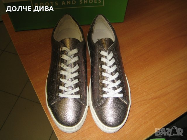 Дамски кецове м.195 ,,CRACK,, естествена кожа, снимка 2 - Кецове - 37031254