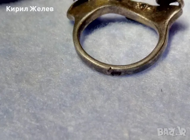 АРТ НУВО СТИЛ ДИЗАЙНЕРСКИ СРЕБЪРЕН ПРЪСТЕН ОКСИДИРАНО СРЕБРО 925 РЪЧНА ХУДОЖЕСТВЕНА ИЗРАБОТКА 49286, снимка 4 - Пръстени - 50416836