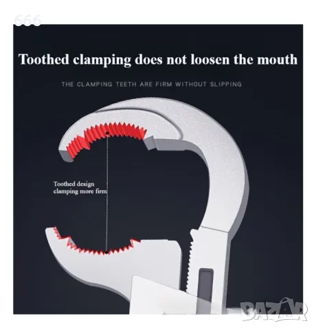 Универсален регулируем гаечен ключ с двоен край, удобен захват, издръжлива конструкция, неплъзгащ се, снимка 10 - Ключове - 50423749
