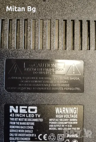 NE0 LED-4341FHD MAIN BOARD -CV358H-T42, снимка 3 - Части и Платки - 48565885