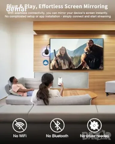 Безжичен HDMI адаптер AIMIBO с 4K декодиране и три режима, снимка 4 - Мрежови адаптери - 55945917