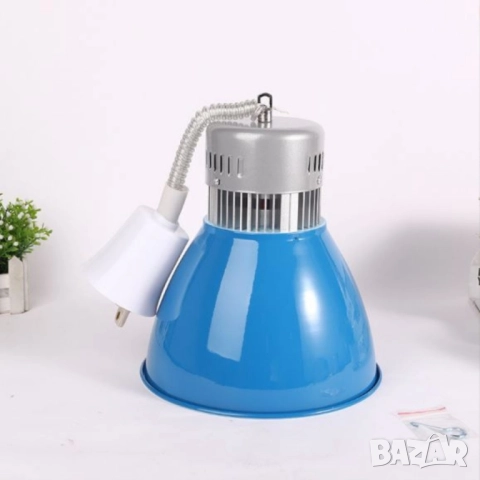 8бр/ LED висяща лампа DL219B – 30W топла светлина за плотове, острови и витрини (Ø250×H280 мм, синя), снимка 3 - Лед осветление - 51962095