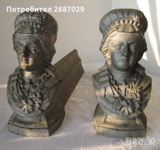 2 бр бюст или архитектурен елемент, метал, снимка 4 - Други ценни предмети - 32000419