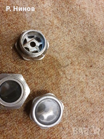 Наблюдателна пробка от месинг/стъкло (max. +280 °C) прозорче за нивото на маслото 26Mm Dia G3/4 ", снимка 1