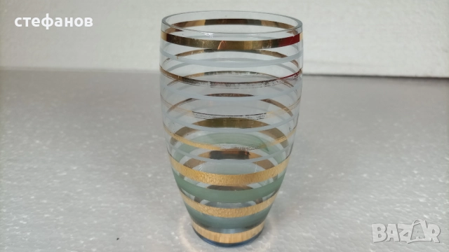 Разкошни ретро водни чаши, златни кантове, матирани кантове, 6 бр, снимка 9 - Чаши - 52464801