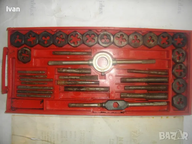 КОМПЛЕКТ 35 БРОЯ РЕЗБОНАРЕЗНИ МЕТЧИЦИ И ПЛАШКИ ЗА ВЪНШНИ/ВЪТРЕШНИ РЕЗБИ ДО М12, снимка 8 - Други инструменти - 48921876