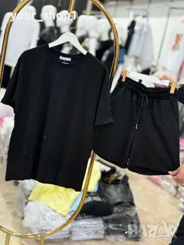 Дамски къс екип с камъчета , снимка 2 - Спортни екипи - 50319240