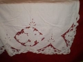 Ретро покривка -перде бяла рязана бродерия, снимка 3