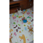 4137 Сгъваемо детско килимче за игра, топлоизолиращо 180x200x1cm - Жираф и Цифри, снимка 9