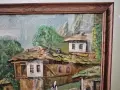Стара картина масло пейзаж, снимка 2