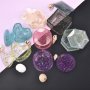 3d Кутия с капак 2 части квадрат кръг сърце шестоъгълник молд форма кутия кутийка бижута смола, снимка 3