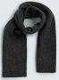 Плетен шал от вълна 100% ZARA, тъмносив, снимка 1