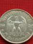 Сребърна монета 5 райхсмарки 1934г. с СХВАСТИКА Първа годишнина нацистки режим 39642, снимка 3