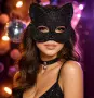 Маска с камъчета черна котка, снимка 2