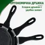 Комплект 3 тигана 20/24/28 см с мраморно незалепващо покритие – за всички видове котлони, снимка 4