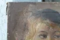Стар портрет маслени бои, снимка 2