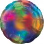 Нов Кръгъл фолиен балон 45 см с преливаща се дъга Украса Декорация, снимка 1 - Други - 38490097