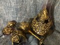 РЪЧНО ИЗРАБОТЕН СЕТ ОТ 3 ЧАСТИ ДЕКАНТЕР И  2 ЧАШИ, снимка 7