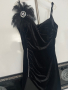 Черна рокля кадифе размер L, снимка 2