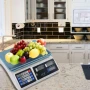 Кухненска везна с калкулатор - 40кг., LCD екран, водоустойчива платформа, снимка 8