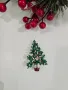 Брошка коледна - елха, снимка 3