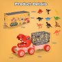 Нов Игрален комплект Играчки Дино камион 12 фигурки на динозаври за деца, снимка 2