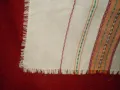 Традиционен българска  покривка в бяло многоцветни мотиви, снимка 4