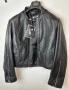 Ново Just Cavalli Дамско Кожено Яке Черно Размер L - 44, снимка 2