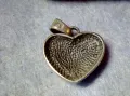 СТАР СКЪПОЦЕНЕН РОМАНТИЧЕН СЪРЦЕВИДЕН МЕДАЛЬОН СРЕБРО 925 АРТ ПЕНДАНТ 44832, снимка 3