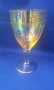 Стъклени чаши за концентрат или вино, богата ръчна инкрустация, столче, седефен ефект, снимка 8