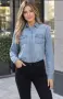 Дънкова риза Zara, снимка 2