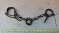 масивни ковани възрожденски окови, белезници, пранги , снимка 1