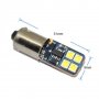 Комплект лед крушки H6W BAX9s 8 SMD 3030, Canbus, 350 лумена, 4W, 2бр.Ангелски очи BMW, снимка 2