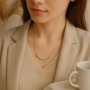 сребърно колие за жени, снимка 5