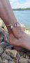 Очарователна гривна за глезен с морски талисмани в розово и тюркоазено / Гривна за крак 591, снимка 5