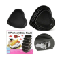 Комплект от 5 броя закопчаващи се тефлонови тави за печене Сърце, снимка 1 - Прибори за хранене, готвене и сервиране - 44698572