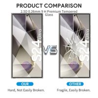 Стъклен протектор/Tempered Glass 9H за Samsung Galaxy S24 Ultra, снимка 4 - Калъфи, кейсове - 44263421