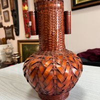 Ръчно плетена ваза. №2710, снимка 1 - Антикварни и старинни предмети - 38147209