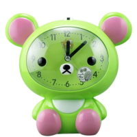 Детски настолен часовник със светлина и функция за будилник с батерии Мече, 15 х 16 см, снимка 4 - Детски - 44743383