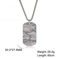 Хип - Хоп войнишка камуфлажна плочка - Silver camouflage, снимка 2 - Колиета, медальони, синджири - 38553623