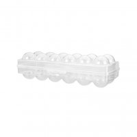 Хладилна кутия за яйца, Прозрачна, твърда пластмаса, 12 бр. 28x10.5x7.8 cm, снимка 2 - Органайзери - 38038760