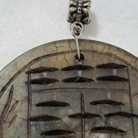 Медальон от нефрит, снимка 5 - Антикварни и старинни предмети - 42880200