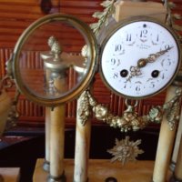 Рядьк уникално красив френски мраморен часовник от началото на 19 век , снимка 5 - Антикварни и старинни предмети - 29205641