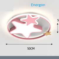 Луксозна LED лампа за ДЕТСКА СТАЯ висок клас плафон ЗВЕЗДА РОЗОВА, снимка 3 - Полилеи - 44686956