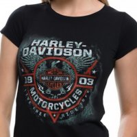 Нова дамска тениска с дигитален печат MOTOR HARLEY DAVIDSON, мотори, снимка 3 - Тениски - 29964854