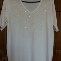 Бяла блузка, снимка 3 - Тениски - 40172695